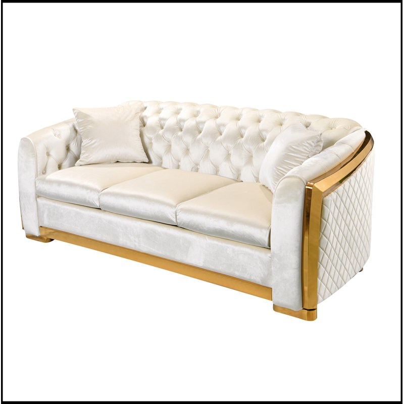 Ensemble de canapé Chesterfield Velvet Luxury, Marine