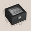 Boîte à montre, boîte à montre avec couvercle en verre, vitrine à 2 niveaux pour 6 montres, verrouillable, 1 tiroir, pour bagues, bracelets, idée cadeau