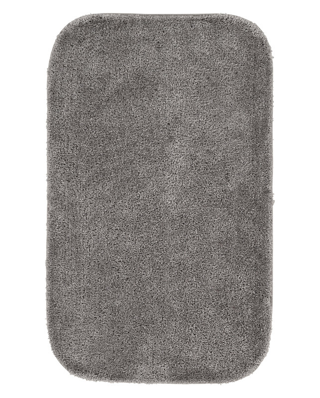 Tapis de bain antidérapant en nylon doux Mccluney, Gris moyen, L 24 po x L 40 po
