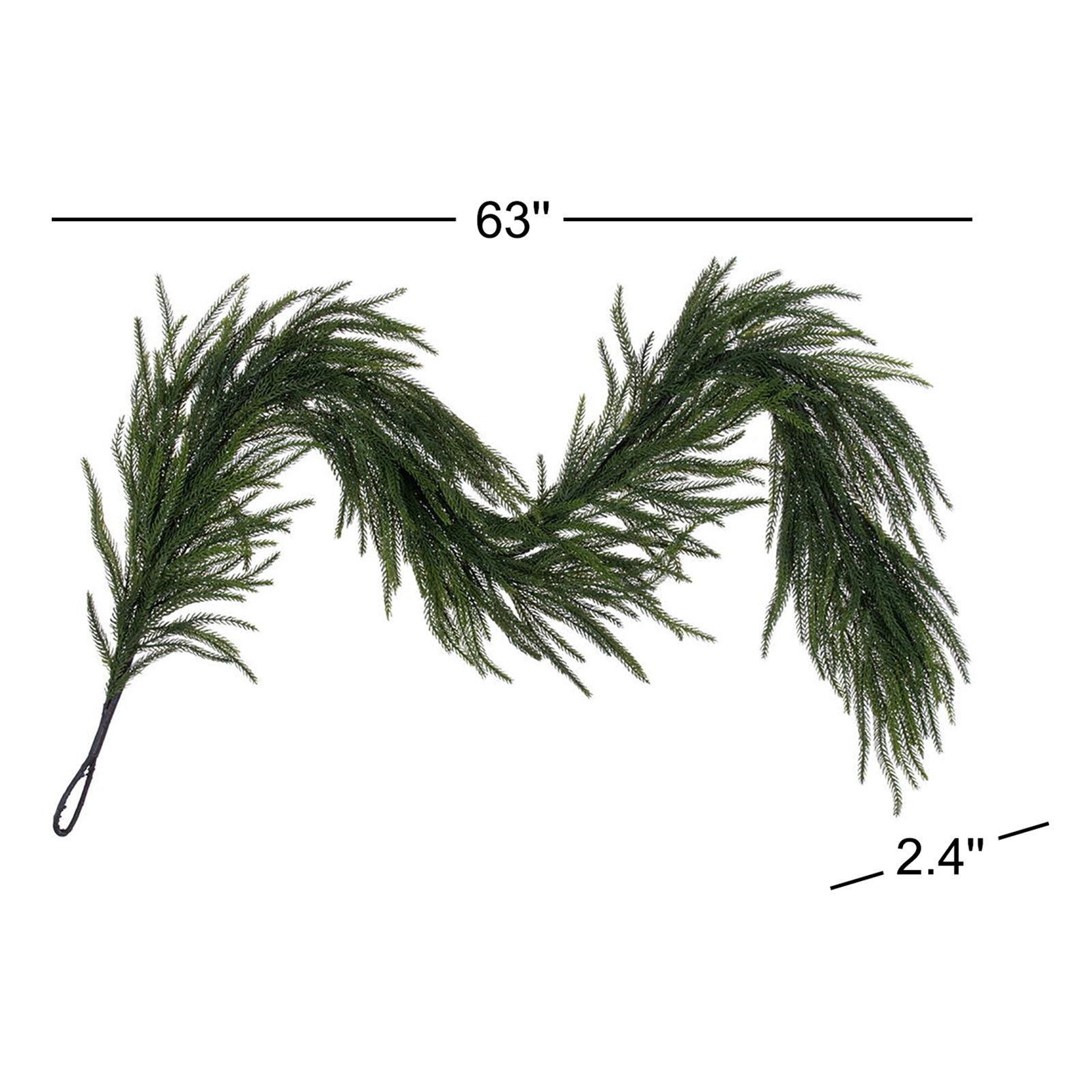 Faux Pine Garland, 63"