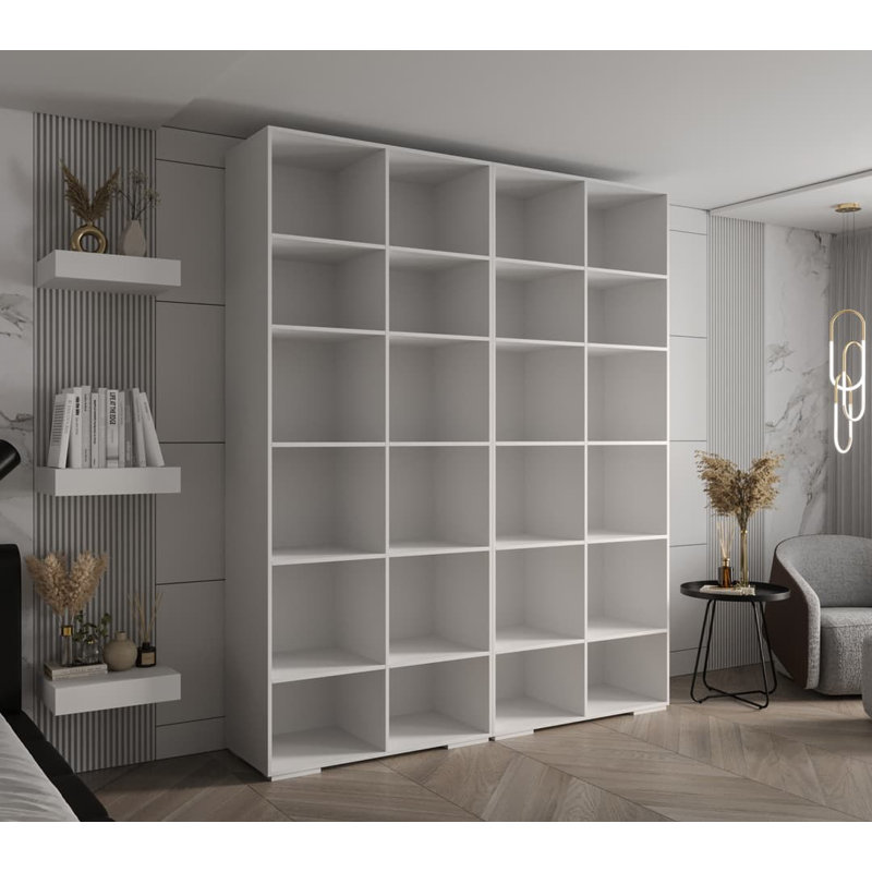 Batel 4 Door Manufactured Wood Wardrobe, White