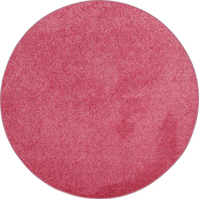 Tapis uni tissé à la machine en rose