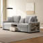 Canapé moderne modulaire de 243 cm (95,7 po) avec accoudoirs de rangement et console centrale pour salon-1200949722