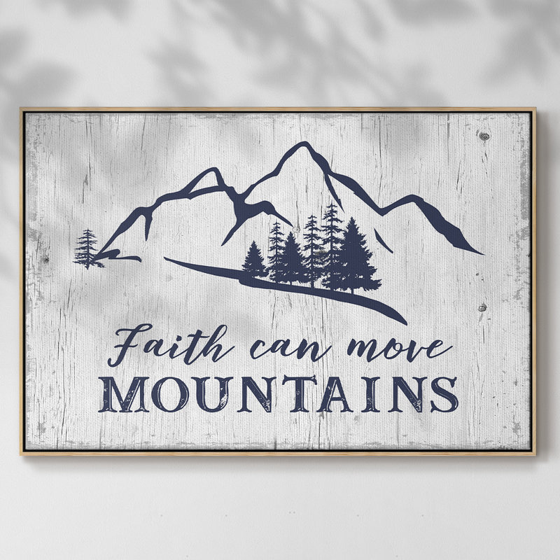 " Move Mountains ", 25" H x 37" W x 2" D, Natural Wood
