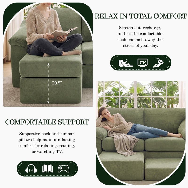Chenille Upholstered Sofa Collection