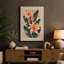 Orange Lilies in Teal Botanical - Wrapped Canvas-401811998-401811991