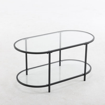 Oval Glass Coffee Table