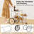 3-Tier Home Bar Serving Cart on Wheels w/ Mirrored Shelves for Kitchen-2013550295