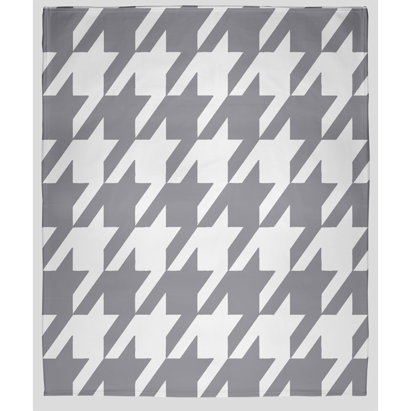 Houndstooth Throw Blanket, Gray, 30" W x 40" L