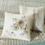 Courtepointe 6 pièces avec coussins décoratifs, coton, imprimé floral et géométrique, décoration de chambre à coucher transitionnelle et look gracieux