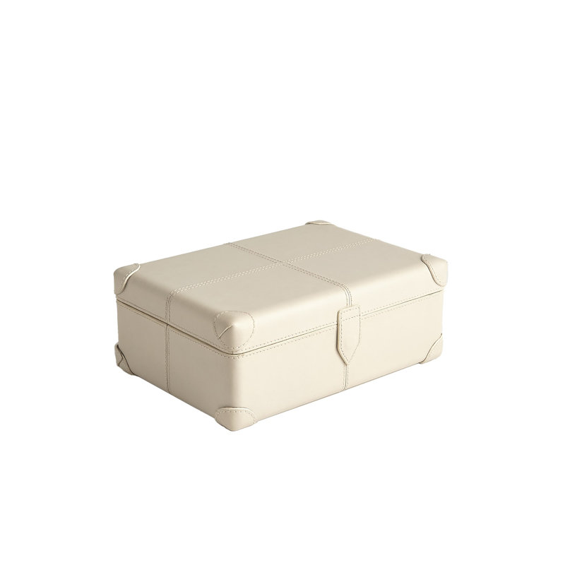 Tiburtina Box-Mist Leather-Lg, 4.75" H x 12.25" W x 8.75" D