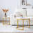 Set 2 Coffee Table Nesting White And Gray Top Frame Circular Round And Marble Pattern Wooden Tables