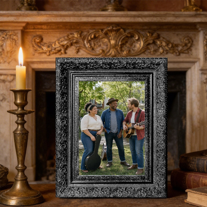 Cadre photo 8 "x 10" noir à mémoire de forme 1pc pour bureau