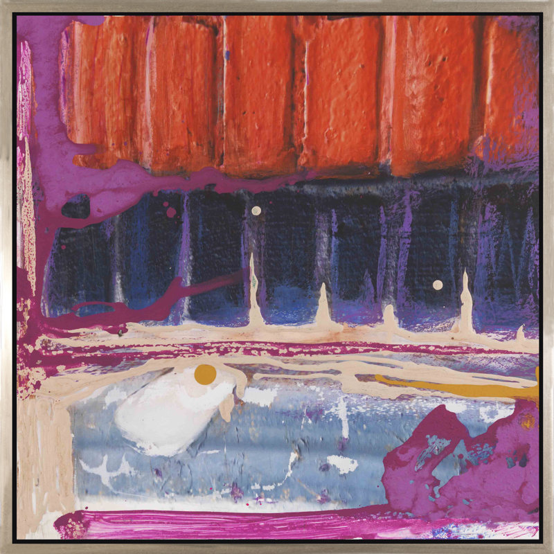 Gradiation in Red - Peinture sur toile avec cadre flottant