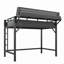 Lit mezzanine en métal avec tablettes de rangement, panneau perforé, lumières USB et DEL-130022728-130022725