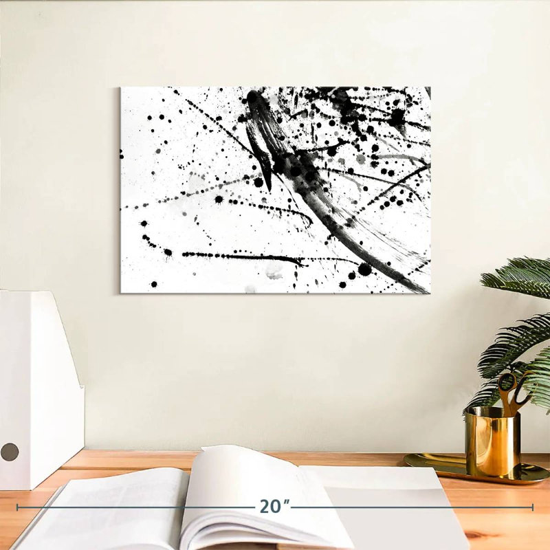 Avery Abstract Black And White, 8" H x 12" W