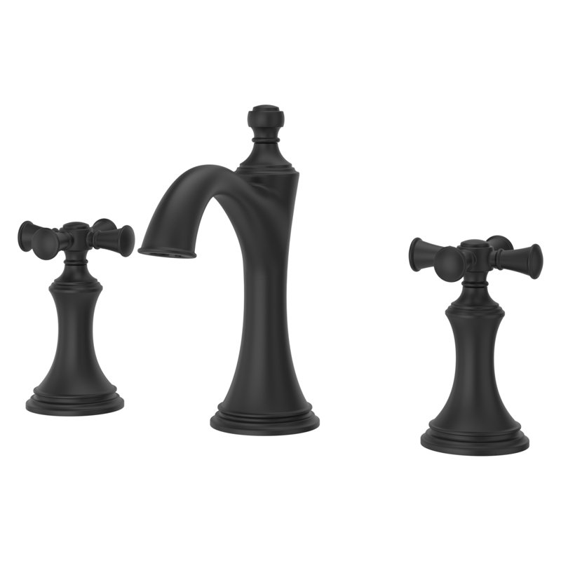 Tisbury Widespread Centerset Bathroom Faucet in Spot Defense Matte Black