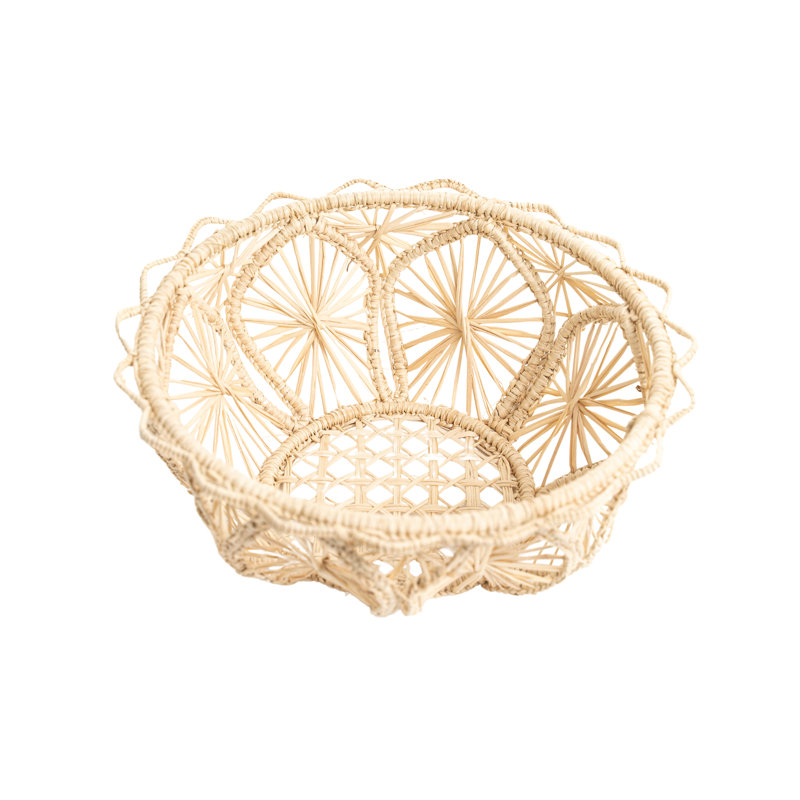 Spades Bread Basket - Natural, 3.9" H x 5.5" W x 9.5" L