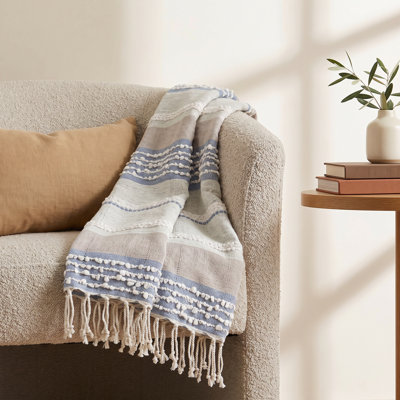 Bara Cotton Blend Hand Woven Throw Blanket