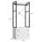 32"W 2 Drawer Clothing Rack with Wood Top and Steel Frame