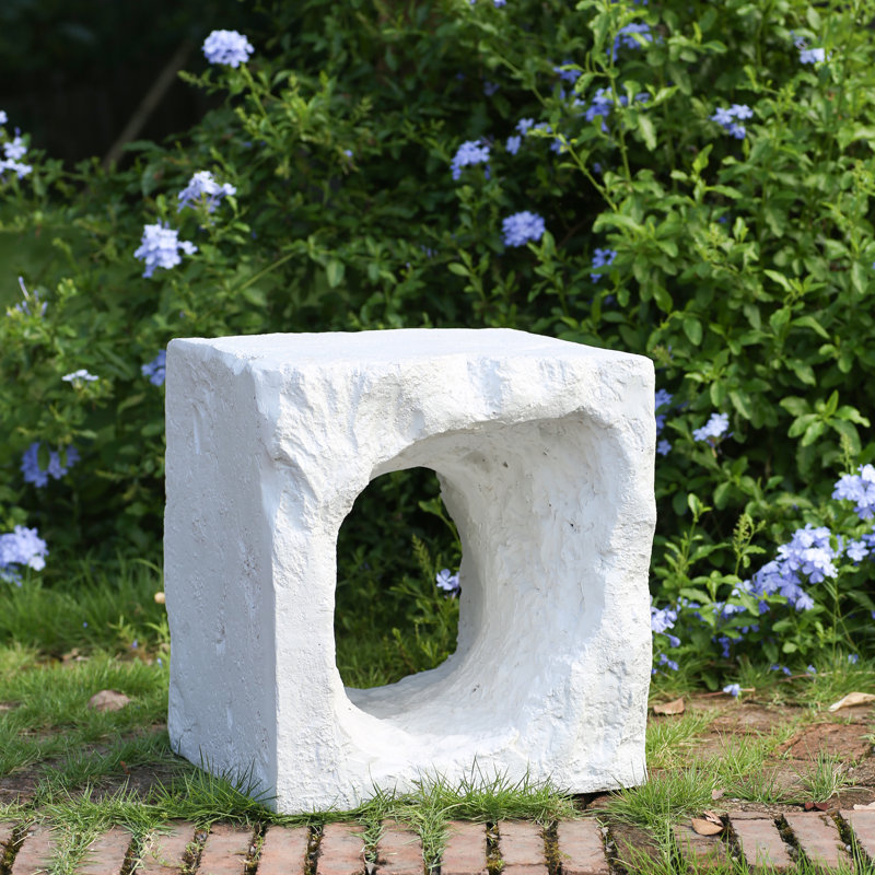 Chalamet Patio Karst-Inspired Magnesium Oxide Side Table
