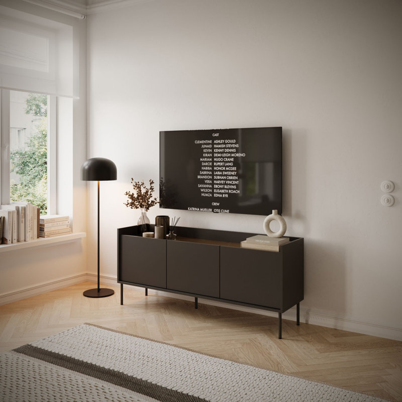 Unfinished TV Stand, 140, Black