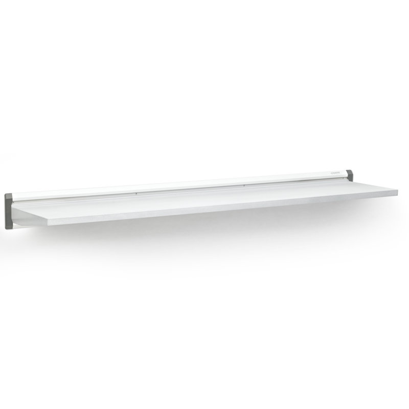 48" White Solid Steel Wall-Mountable Shelf