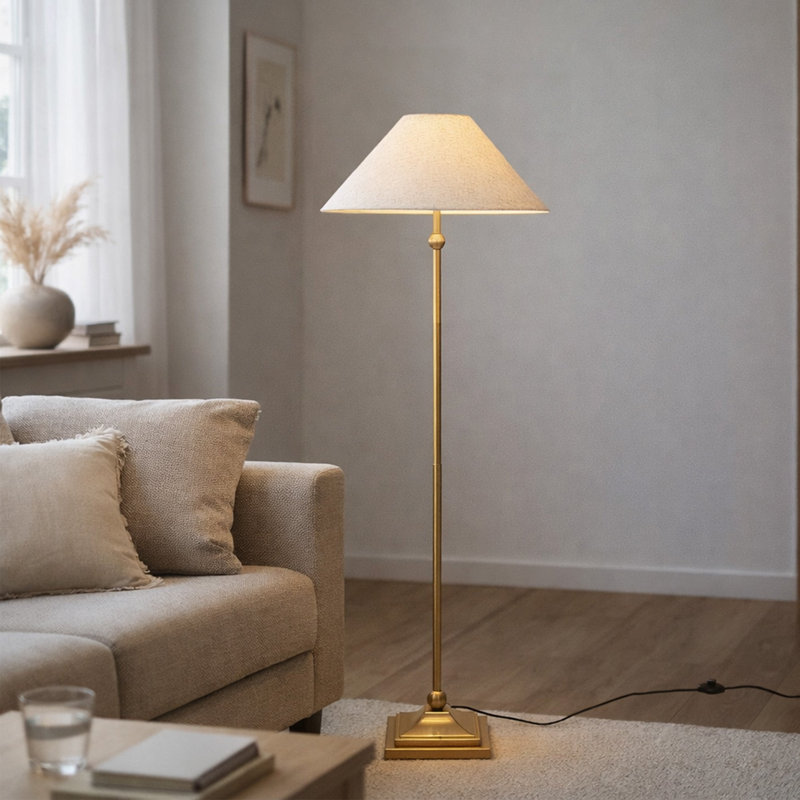 Lampe sur pied violette