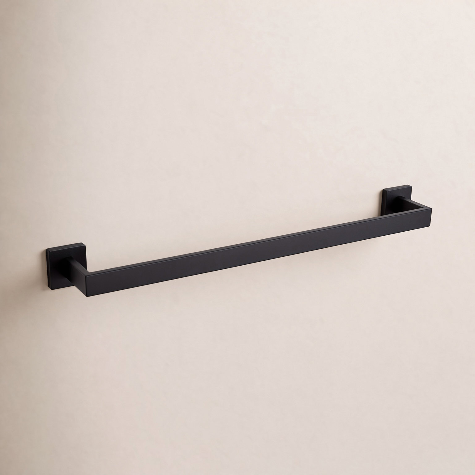 24" Wall-Mounted Stainless Steel Towel Bar, Matte Black, 3.13'' H X 23.75'' L X 2.19'' D
