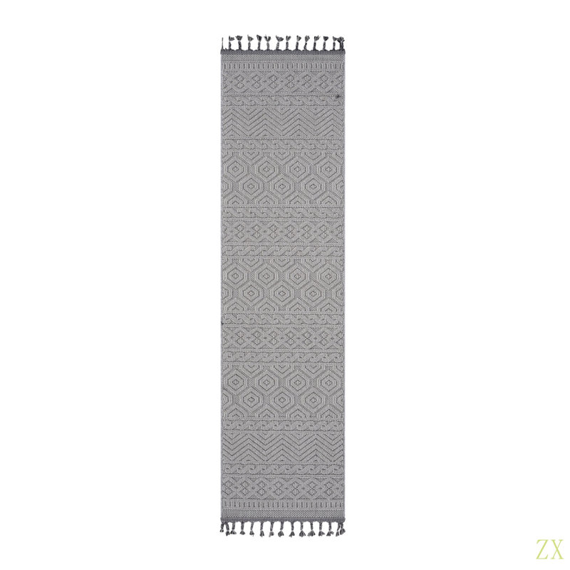 Collection 2X8  /Geometric Indoor/Outdoor Area Rug, Runner 2'2" x 8'