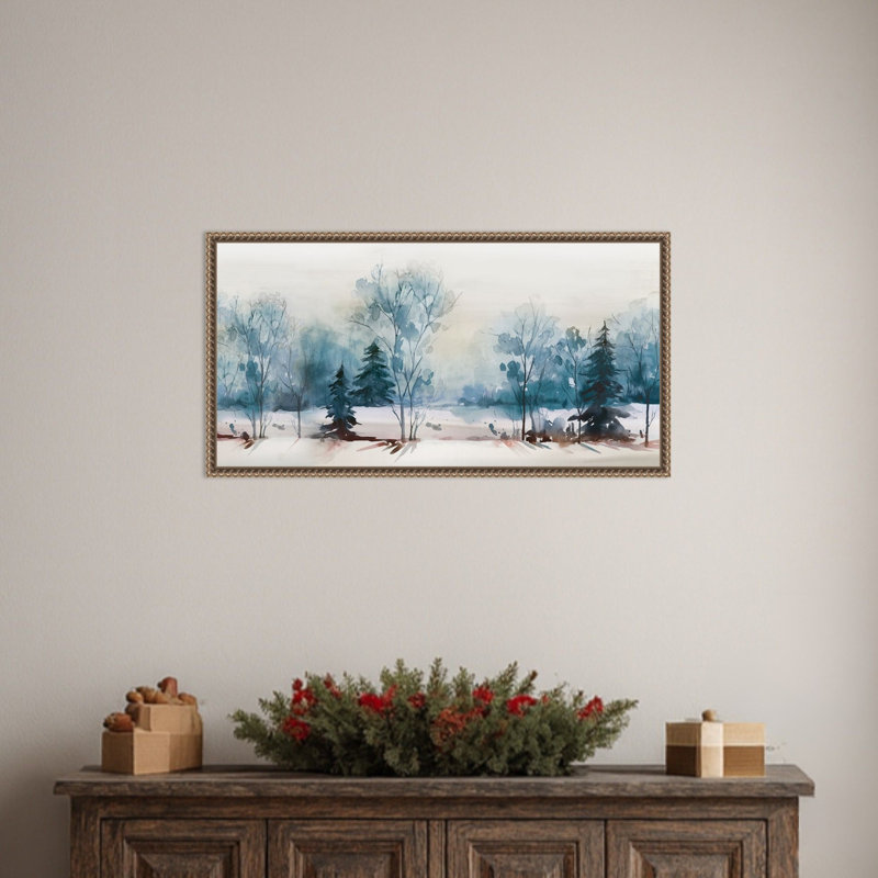 Dusty Blue I  by Isabelle Z Framed Canvas Wall Art Print