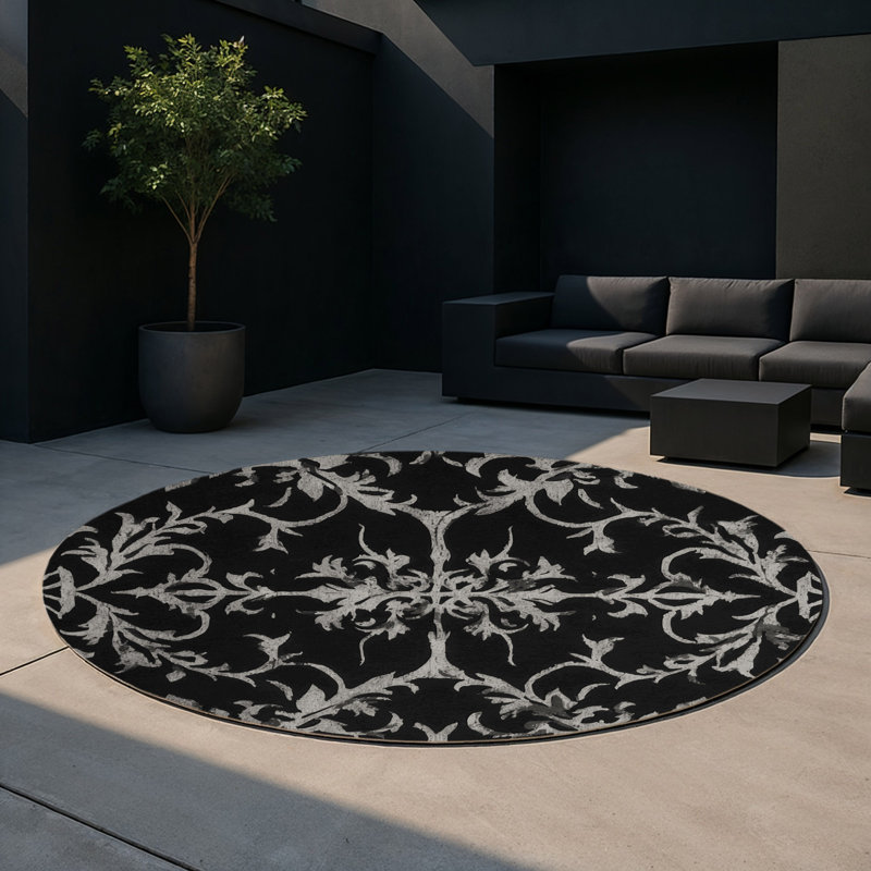 Tapis intérieur et extérieur Twilight, Rond 5 pi