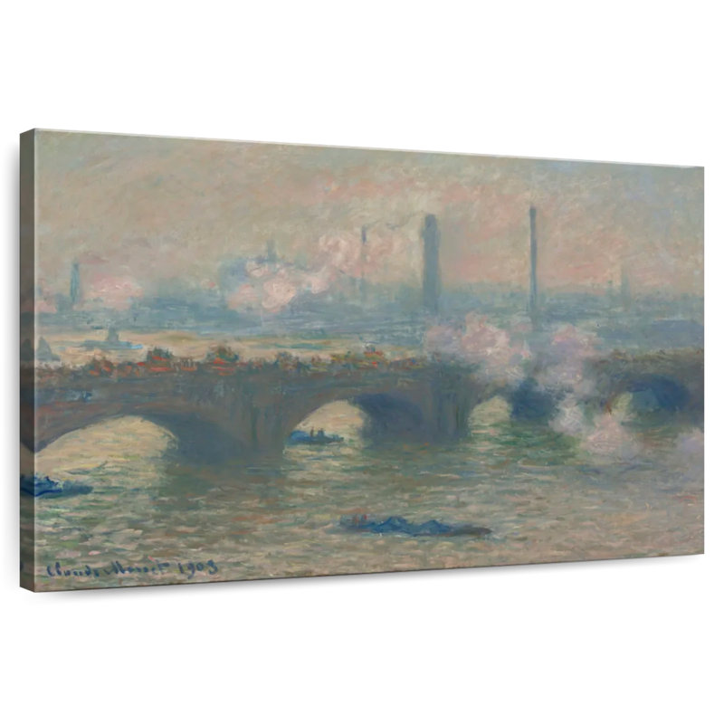 Avery Waterloo Bridge, journée grise, 1903, H 30 po x l 45 po
