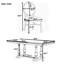 Ensemble de salle à manger extensible en bois massif 7 pièces (58"-76") avec 6 chaises rembourrées à dossier ovale