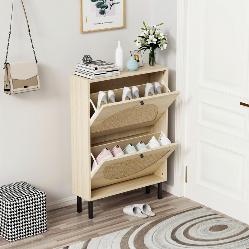 Shoe Storage Cabinet, Natural