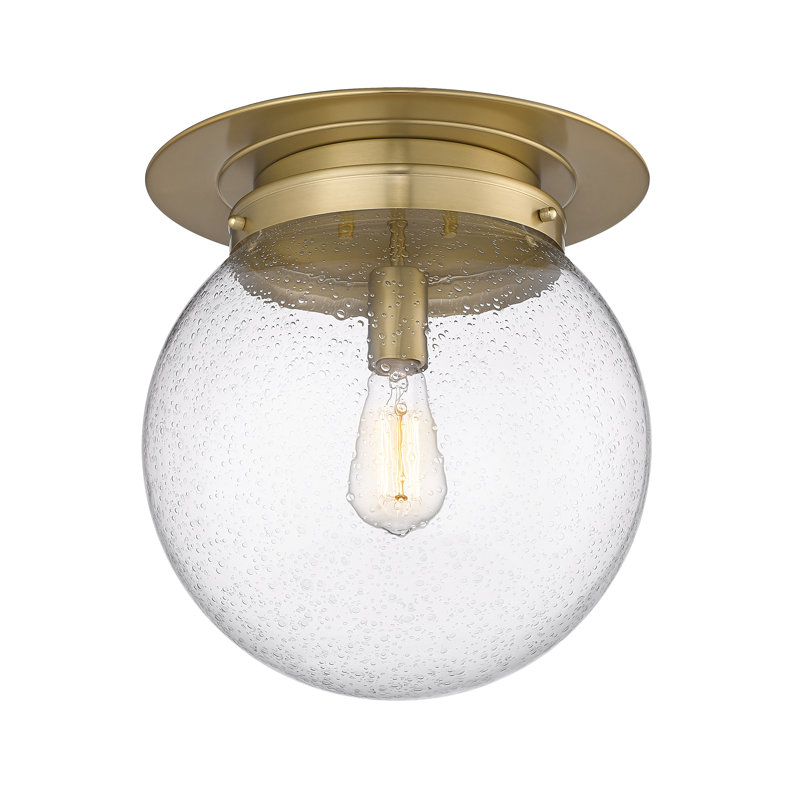 Torreys 1 Light Flush Mount, Laiton héritage, H 14 po x l 13 po x P 13 po