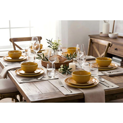 12pc Halo Bubble Gum Dinner Set