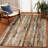 Abstract Machine Woven Polypropylene Area Rug in Brown-1709200060