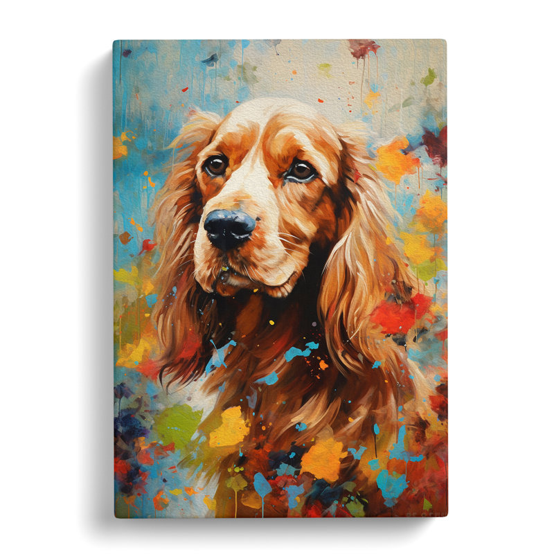 Cocker Spaniel Impressionism No.2 - Print, 76cm H x 50cm W x 3cm D