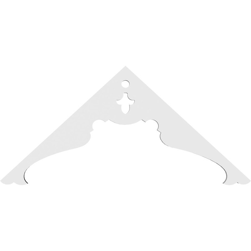 Heath Signature Urethane Gable Pediment, Primed Tan, 16.5"H x 36"W, 11/12