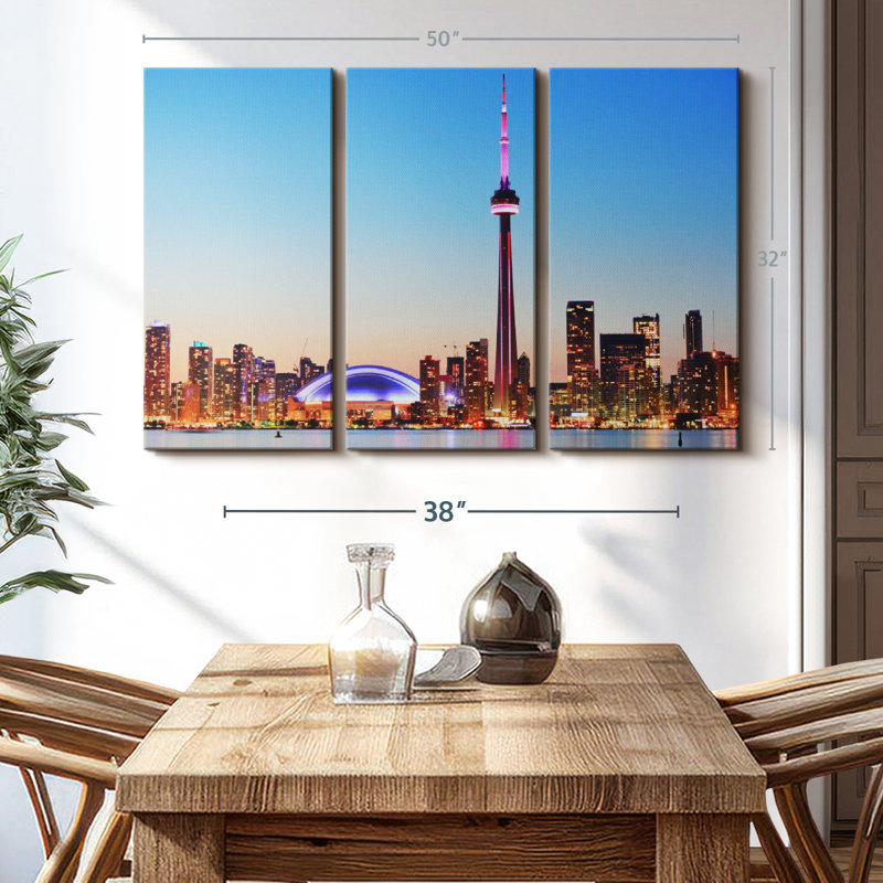 «Toronto» sur toile, H 32 po x l 50 po