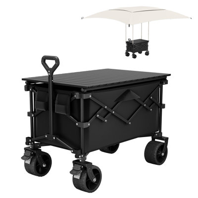 Outdoor Utility Cart with Waterproof Canopy