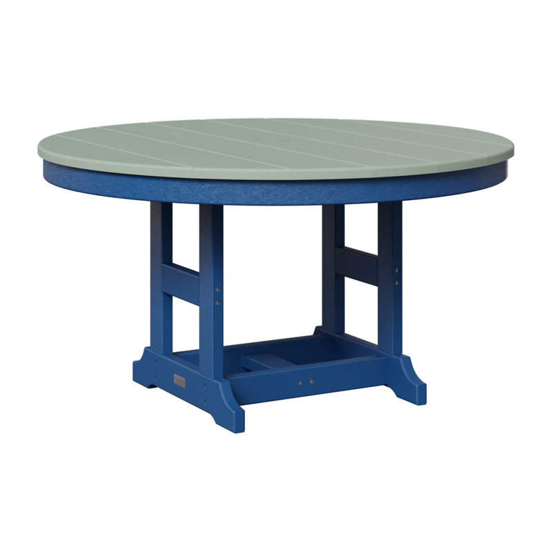Table ronde 38 po pour enfants Berlin Gardens, Écume de mer, écume de mer, Bleu pacifique
