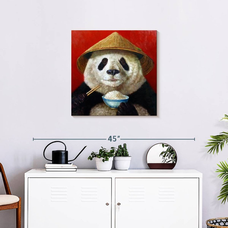 Crowle Panda Feast, 24" H x 24" W