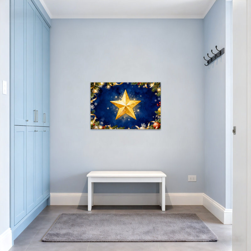 Étoile dorée de Noël, H 12 po x l 18 po