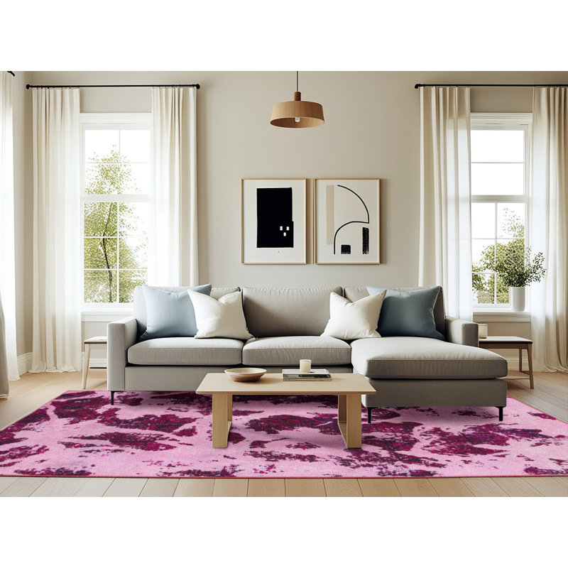 Abstract Indoor Rug, Rectangle 6' x 9'