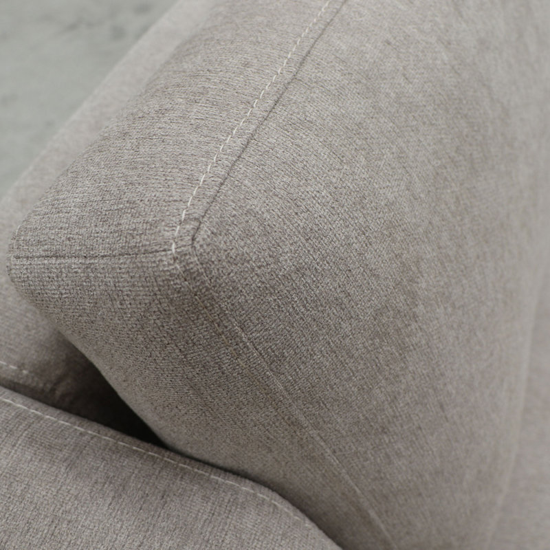 Sama RAF Modular Chaise, Pillow, 67 Inch, Solid Wood, Polyester, Almond Grey