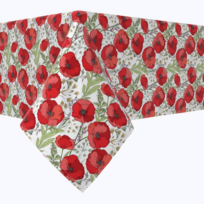 Rectangular Tablecloth, 100% Cotton, Floral 229