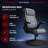 RESPAWN 800 Swivel Rocker Gaming Chair - Ergonomic Floor Gaming Seat with Lumbar Support, Flip Up Armrest, High Back, Pedestal Base, Comfortable No Wheels Console Video Game Rocker Chair - Gray Fabric