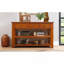 Console en bois de pin massif 48 po, table d'appoint moderne avec 3 tiroirs de rangement et 2 tablettes. Facile à assembler (brun)-1668560194